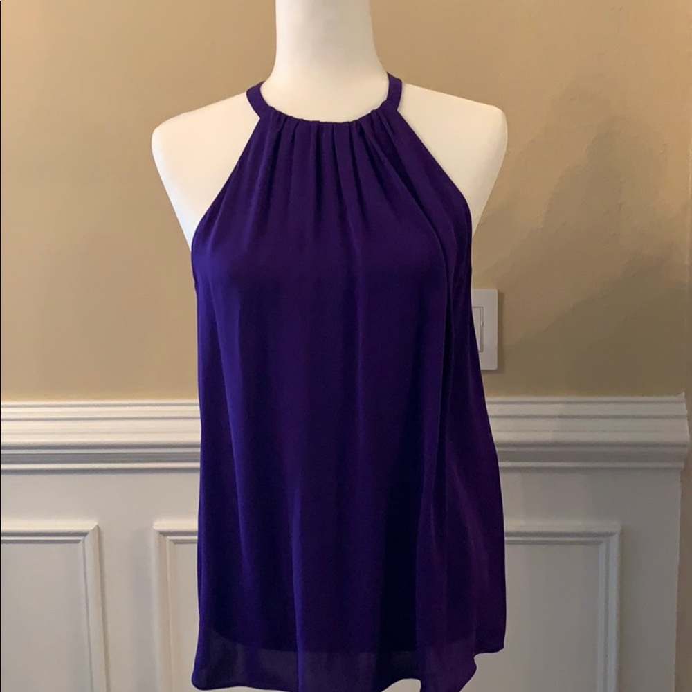 Diane von Furstenberg Purple Silk Top